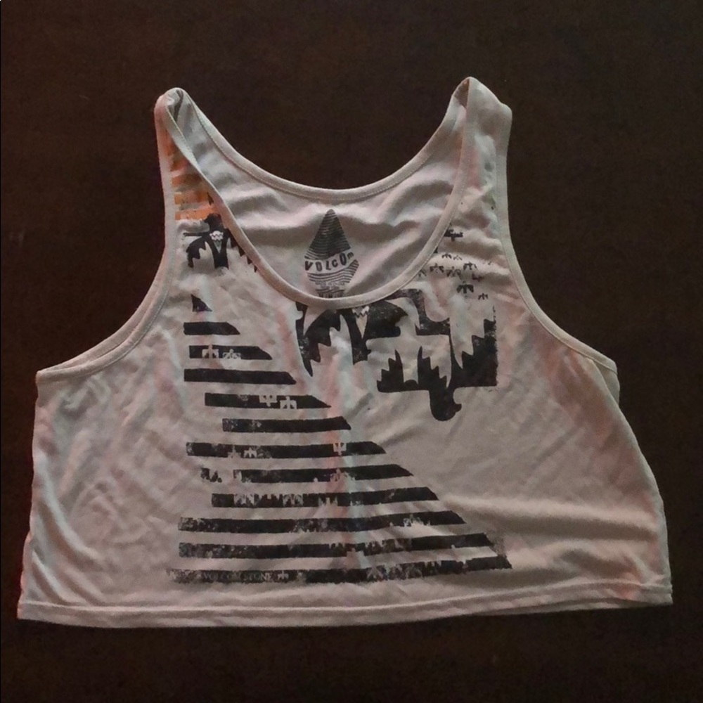 Grey crop tank top